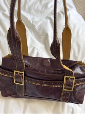 Kenneth Cole Burgundy Leather Shoulder Bag